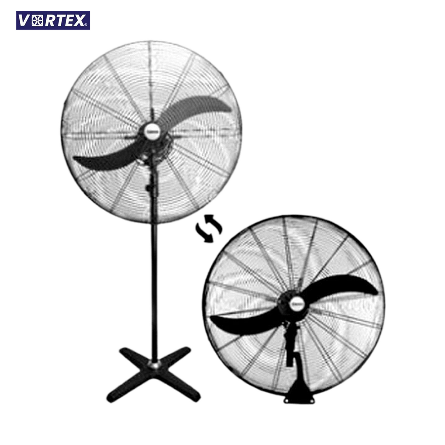 30" HEAVY-DUTY INDUSTRIAL (2 IN 1) PEDESTAL FAN